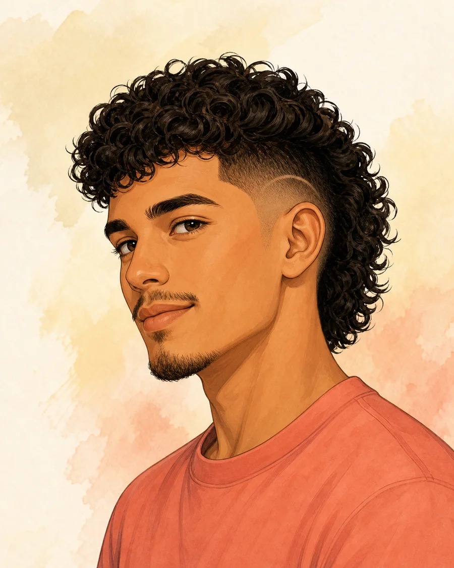 Burst Fade · AI-generated hairstyle example