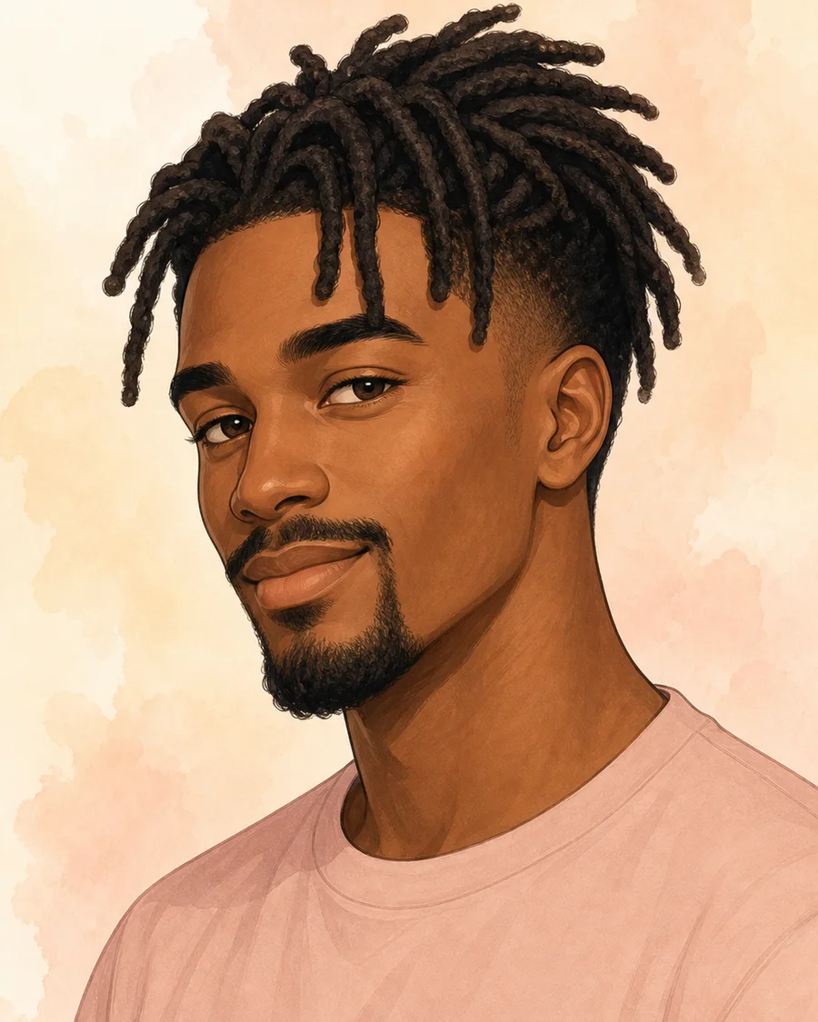 Locs Taper · AI-generated hairstyle example