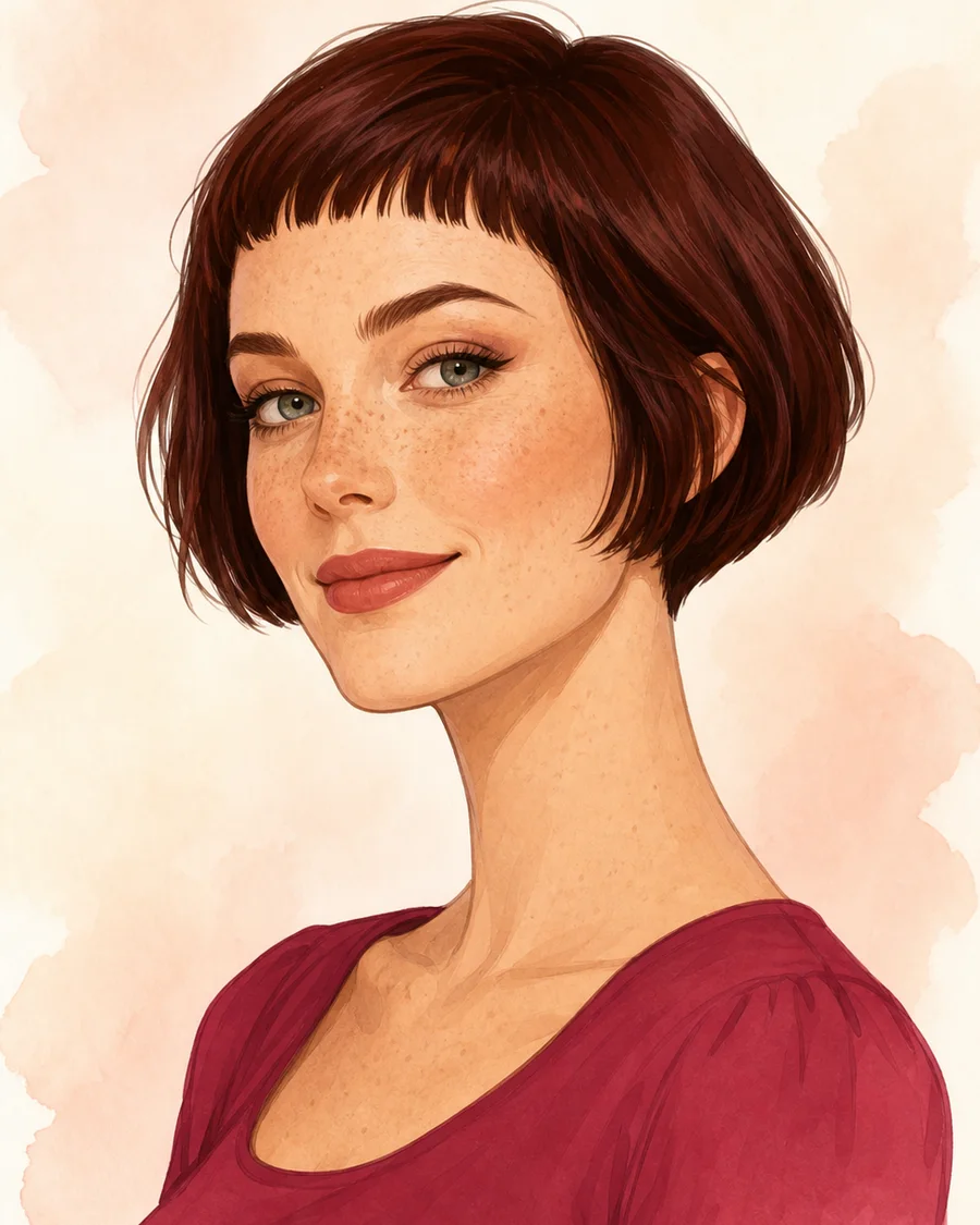 Micro Bob · AI-generated hairstyle example
